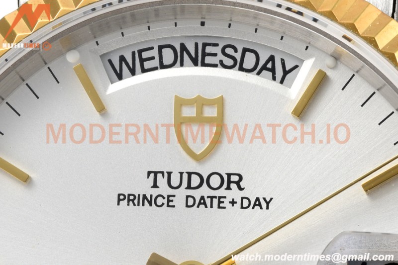 Tudor - Prince Date-Day 36mm Automatic YG/SS Wht/Stk MKS A2824