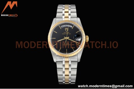 Tudor - Prince Date-Day 36mm Automatic YG/SS Blk/Stk MKS A2824