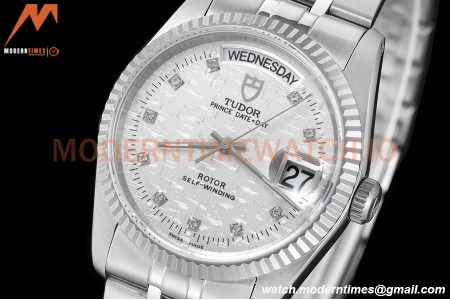 Tudor - Prince Date-Day 36mm Automatic SS/SS Silv/Dia MKS A2824