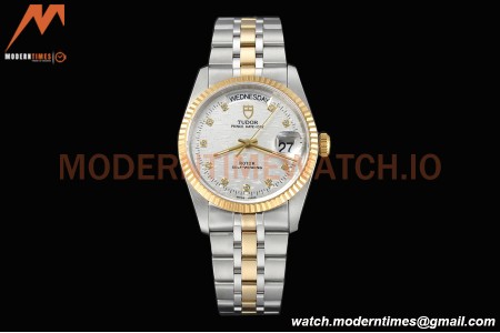 Tudor - Prince Date-Day 36mm Automatic YG/SS Silv/Dia MKS A2824
