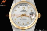 Tudor - Prince Date-Day 36mm Automatic YG/SS Silv/Dia MKS A2824