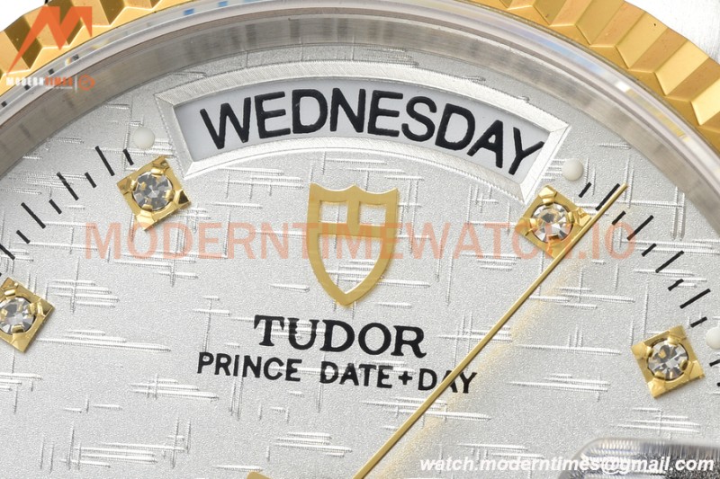 Tudor - Prince Date-Day 36mm Automatic YG/SS Silv/Dia MKS A2824