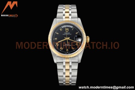 Tudor - Prince Date-Day 36mm Automatic YG/SS Blk/Rmn MKS A2824