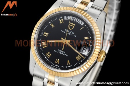 Tudor - Prince Date-Day 36mm Automatic YG/SS Blk/Rmn MKS A2824