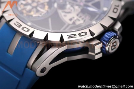 Roger Dubuis - Excalibur Spider 45mm TI/RU Blue Skeleton Flying Tourbillon JBF
