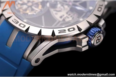 Roger Dubuis - Excalibur Spider 45mm TI/RU Blue Skeleton Flying Tourbillon JBF