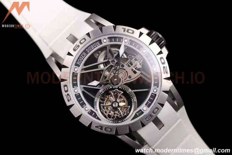 Roger Dubuis - Excalibur Spider 45mm TI/RU White Skeleton Flying Tourbillon JBF