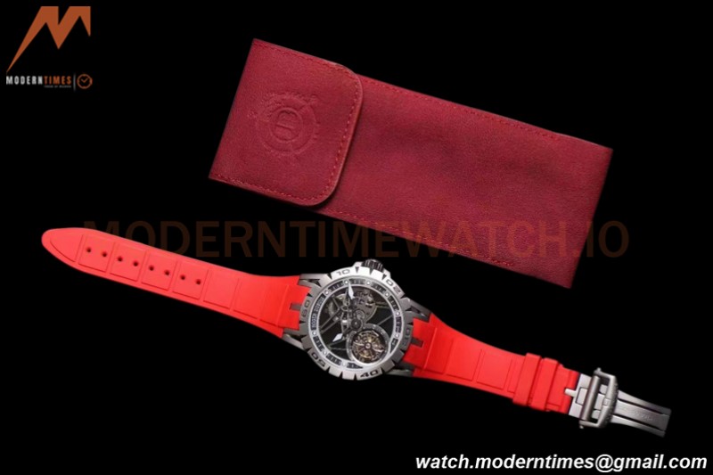 Roger Dubuis - Excalibur Spider 45mm TI/RU Red Skeleton Flying Tourbillon JBF