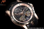 Roger Dubuis - Excalibur 45mm BLK/RG BLK/LE Skeleton YSF Duo Tourbillon