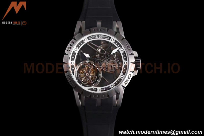 Roger Dubuis - Excalibur Spider 45mm TI/RU Black Skeleton Flying Tourbillon JBF