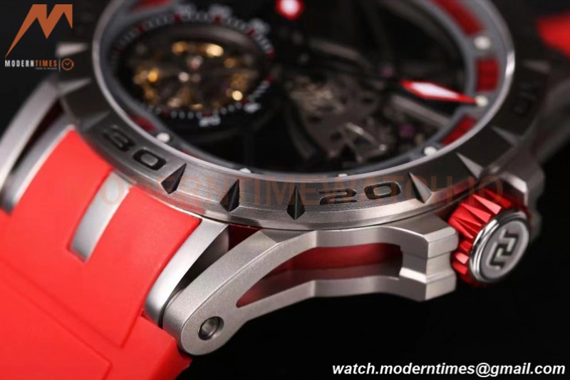 Roger Dubuis - Excalibur Spider 45mm TI/RU Red/Red Skeleton Flying Tourbillon JBF
