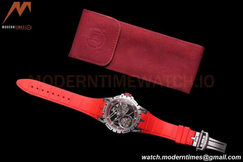 Roger Dubuis - Excalibur Spider 45mm TI/RU Red/Red Skeleton Flying Tourbillon JBF