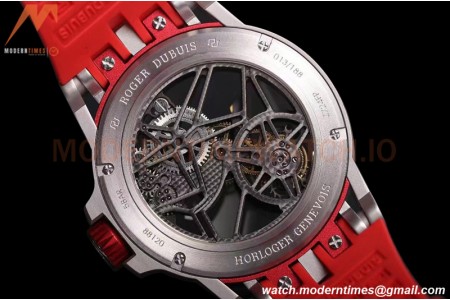 Roger Dubuis - Excalibur Spider 45mm TI/RU Red/Red Skeleton Flying Tourbillon JBF