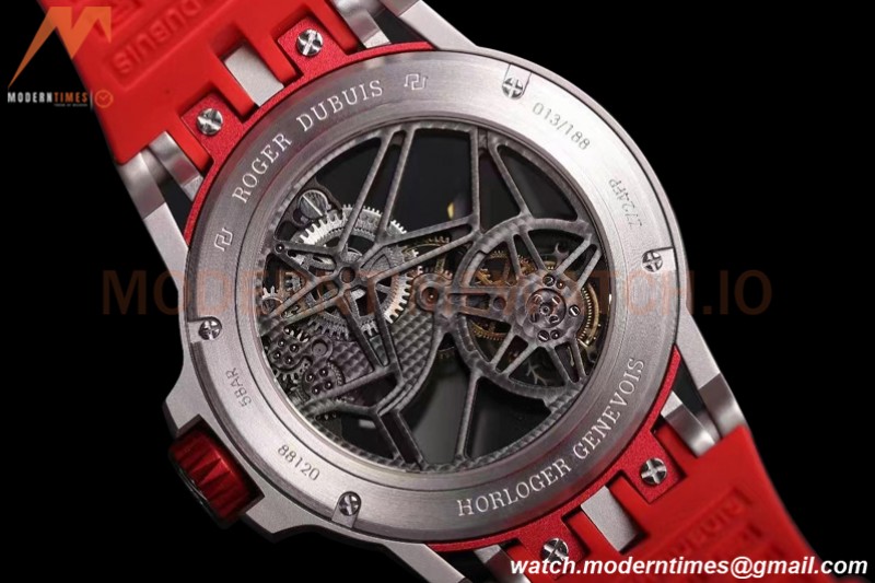Roger Dubuis - Excalibur Spider 45mm TI/RU Red/Red Skeleton Flying Tourbillon JBF