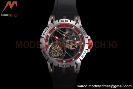 Roger Dubuis - Excalibur Spider 45mm TI/RU Black/Red Skeleton Flying Tourbillon JBF