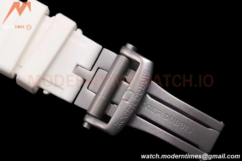 Roger Dubuis - Excalibur Spider 45mm TI/RU White/Blue Skeleton Flying Tourbillon JBF