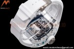 Richard Mille - RM055 Transparent SONIC Edition Skeleton Blue Dial on White Nylon Strap Clone RMUL2