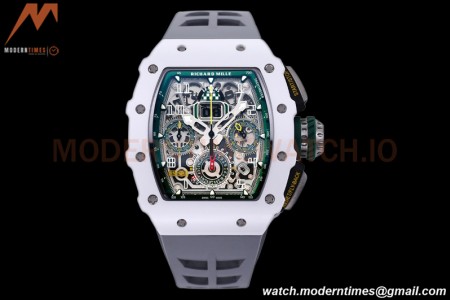 Richard Mille - RM11-03 Le Mans Classic Flyback Chrono Wht-Cer/Ru Grey/Ske KVF V5 A7750
