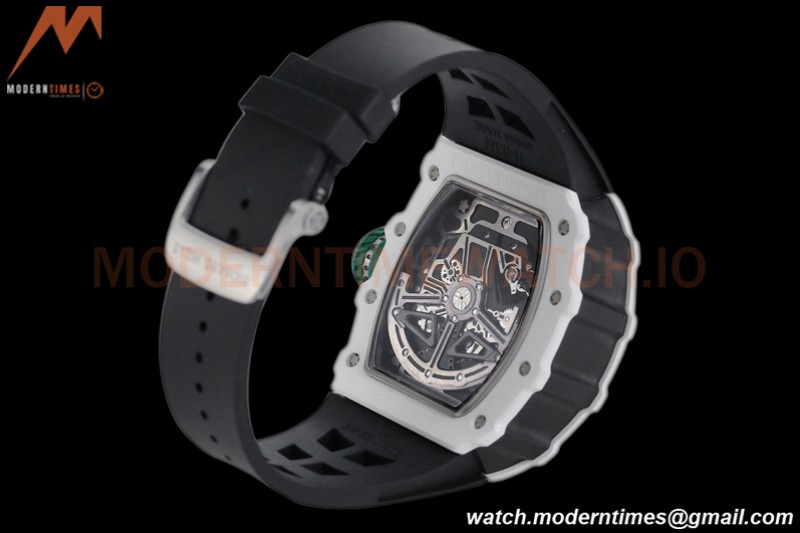 Richard Mille - RM11-03 Le Mans Classic Flyback Chrono Wht-Cer/Ru Blk/Ske KVF V5 A7750