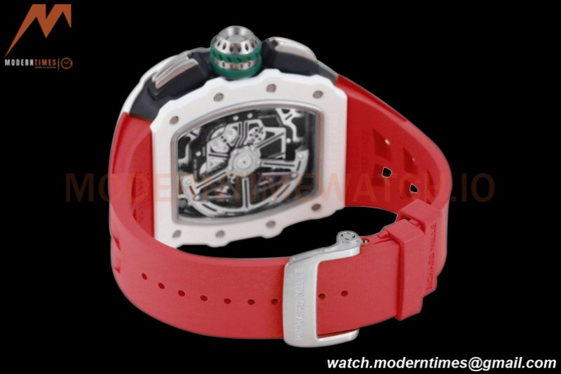 Richard Mille - RM11-03 Le Mans Classic Flyback Chrono Wht-Cer/Ru Red/Ske KVF V5 A7750