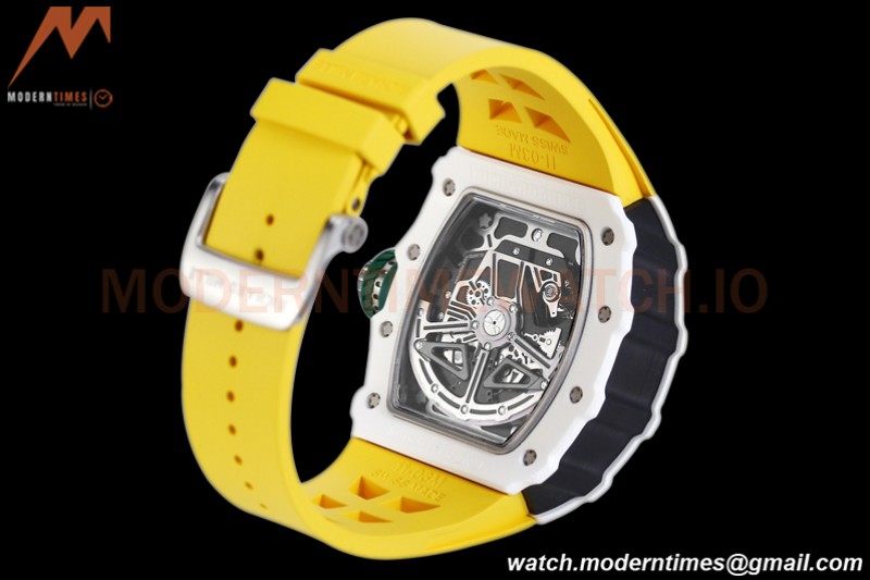 Richard Mille - RM11-03 Le Mans Classic Flyback Chrono Wht-Cer/Ru Yelw/Ske KVF V5 A7750