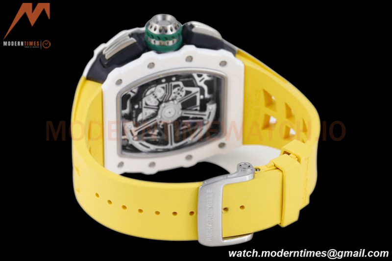 Richard Mille - RM11-03 Le Mans Classic Flyback Chrono Wht-Cer/Ru Yelw/Ske KVF V5 A7750