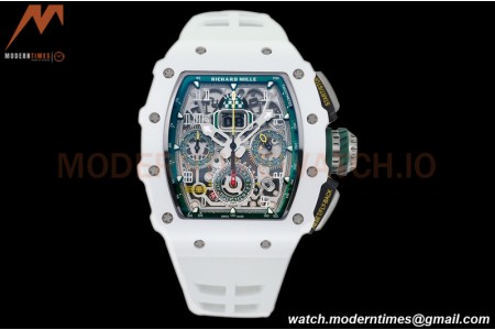 Richard Mille - RM11-03 Le Mans Classic Flyback Chrono Wht-Cer/Ru Wht/Ske KVF V5 A7750