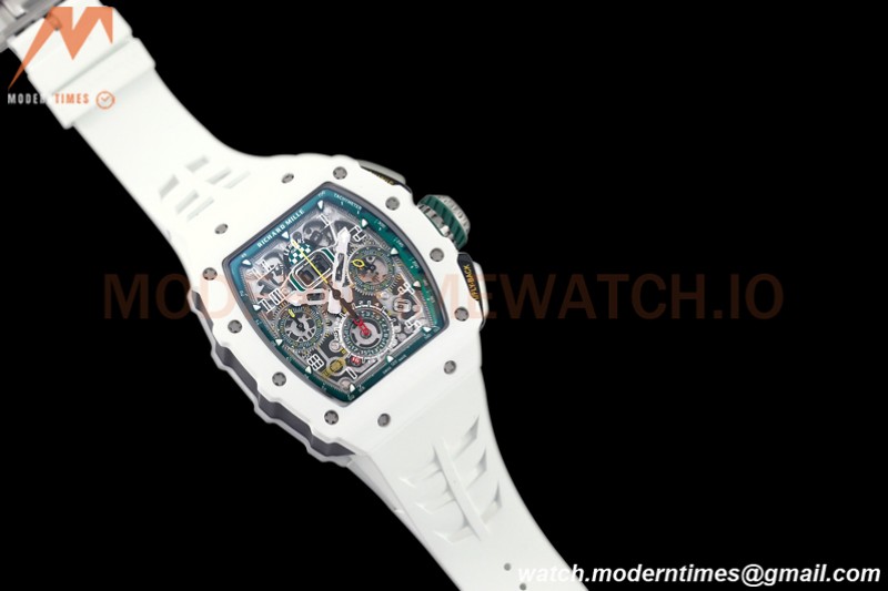 Richard Mille - RM11-03 Le Mans Classic Flyback Chrono Wht-Cer/Ru Wht/Ske KVF V5 A7750