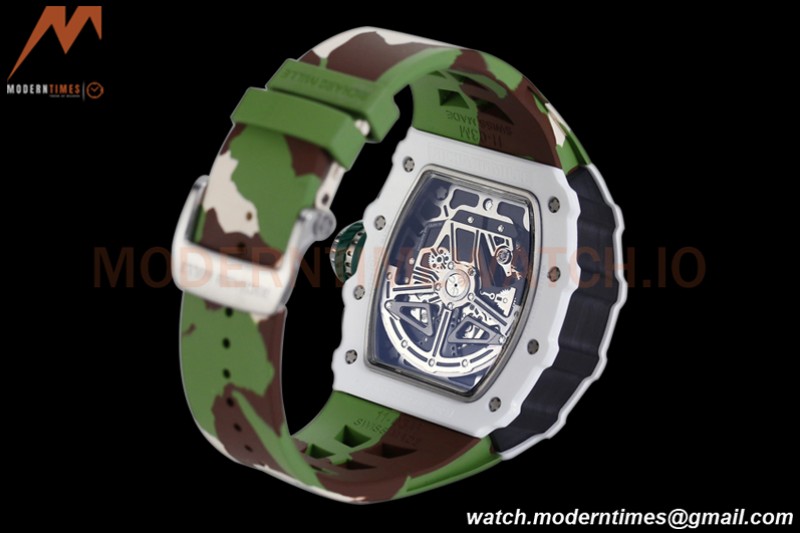 Richard Mille - RM11-03 Le Mans Classic Flyback Chrono Wht-Cer/Ru Camou/Ske KVF V5 A7750
