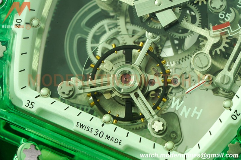 Richard Mille - RM056-01 Tourbillon Sapphire RU Transparent Green Skeleton RMF Tourb