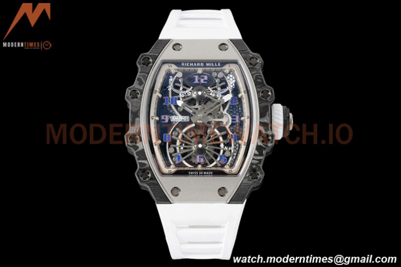 Richard Mille - RM021-01 Tourbillon CF/RU/Wht Black Skeleton RMF Tourb