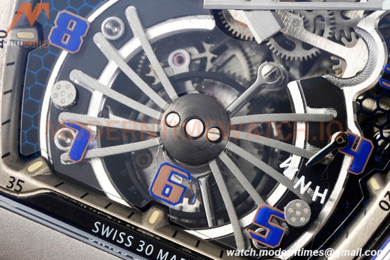 Richard Mille - RM021-01 Tourbillon CF/RU/Wht Black Skeleton RMF Tourb