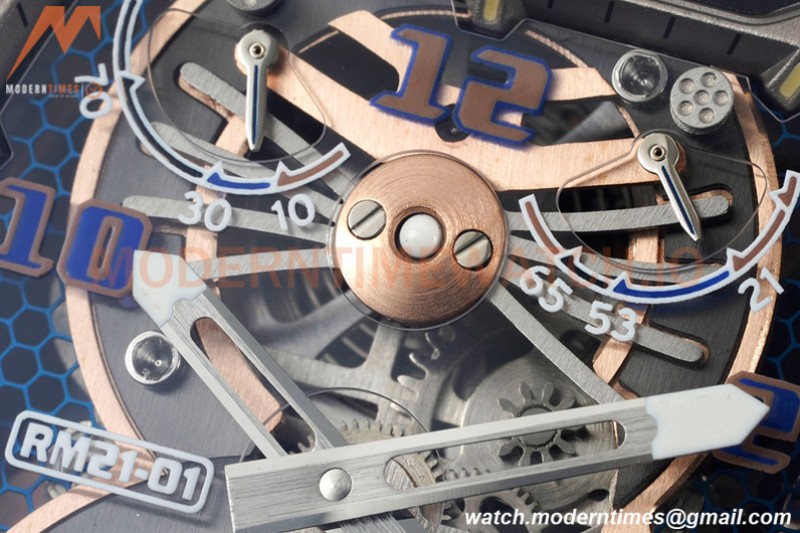 Richard Mille - RM021-01 Tourbillon CF/RU/RG Black Skeleton RMF Tourb