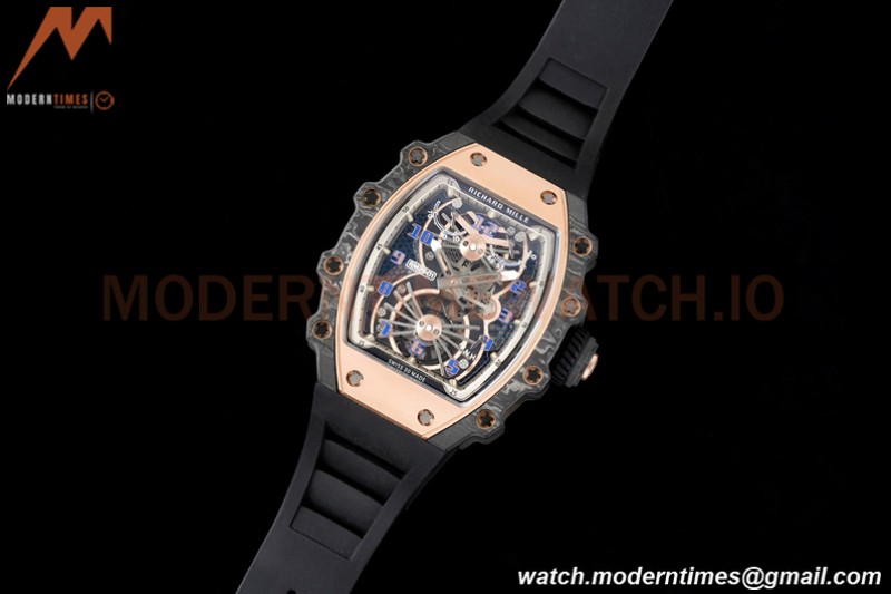 Richard Mille - RM021-01 Tourbillon CF/RU/RG Black Skeleton RMF Tourb