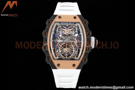 Richard Mille - RM021-01 Tourbillon CF/RU/RG White Skeleton RMF Tourb