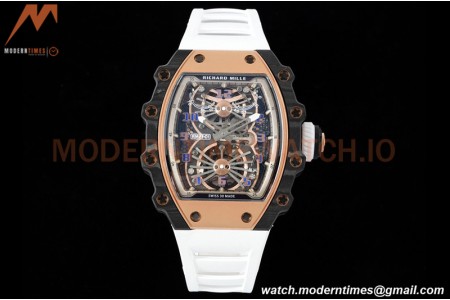 Richard Mille - RM021-01 Tourbillon CF/RU/RG White Skeleton RMF Tourb