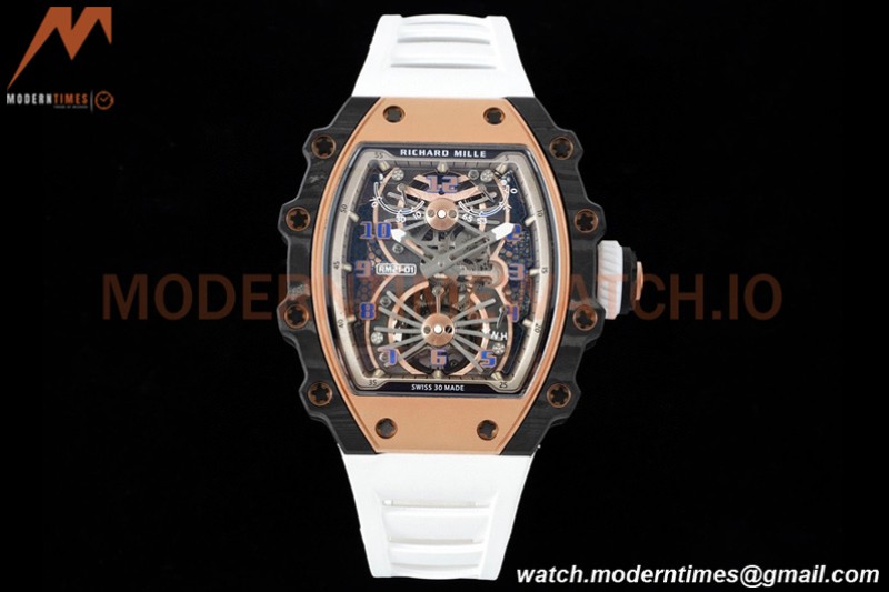 Richard Mille - RM021-01 Tourbillon CF/RU/RG White Skeleton RMF Tourb