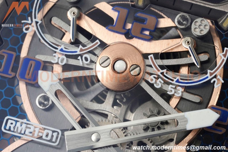 Richard Mille - RM021-01 Tourbillon CF/RU/RG White Skeleton RMF Tourb