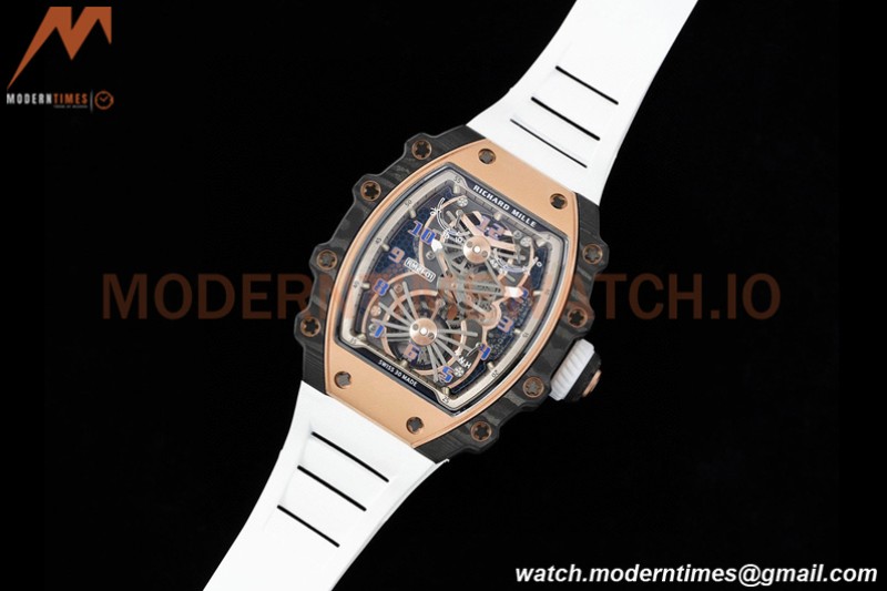 Richard Mille - RM021-01 Tourbillon CF/RU/RG White Skeleton RMF Tourb
