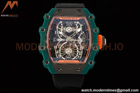 Richard Mille - RM021-02 Tourbillon CF/NY Green Black Skeleton RMF Tourb