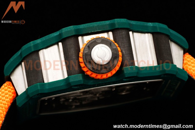 Richard Mille - RM021-02 Tourbillon CF/NY Green Orange Skeleton RMF Tourb
