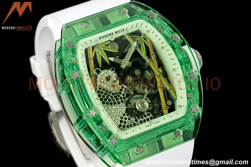 Richard Mille - RM026-01 Tourbillon Crystal Green Transparent Skeleton White RMF Tourb