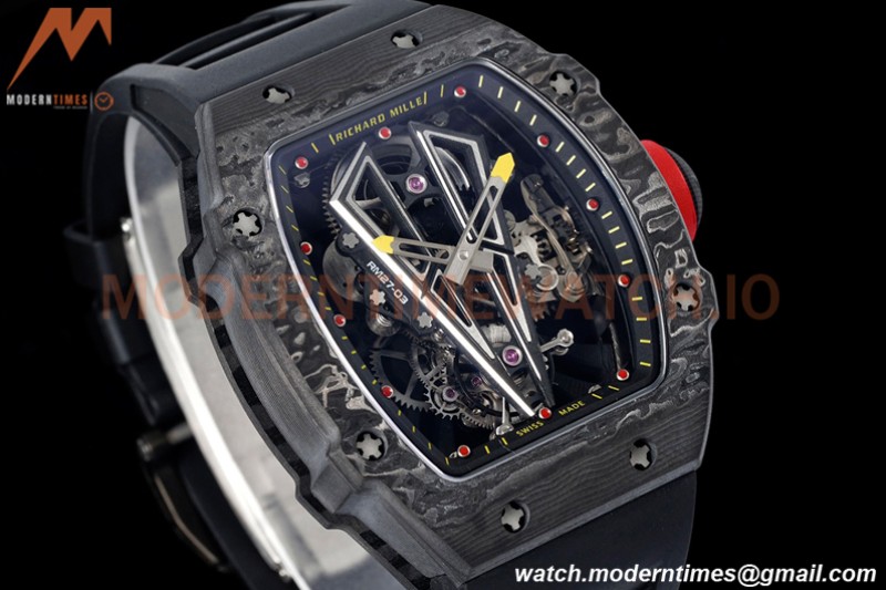 Richard Mille - RM027-03 Tourbillon Rafael Nadal NTPT/RU/Blk Skeleton RMF Tourb