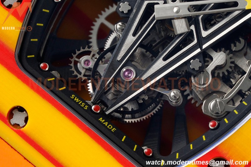Richard Mille - RM027-03 Tourbillon Rafael Nadal NTPT/RU/Yelw Skeleton Orange RMF Tourb
