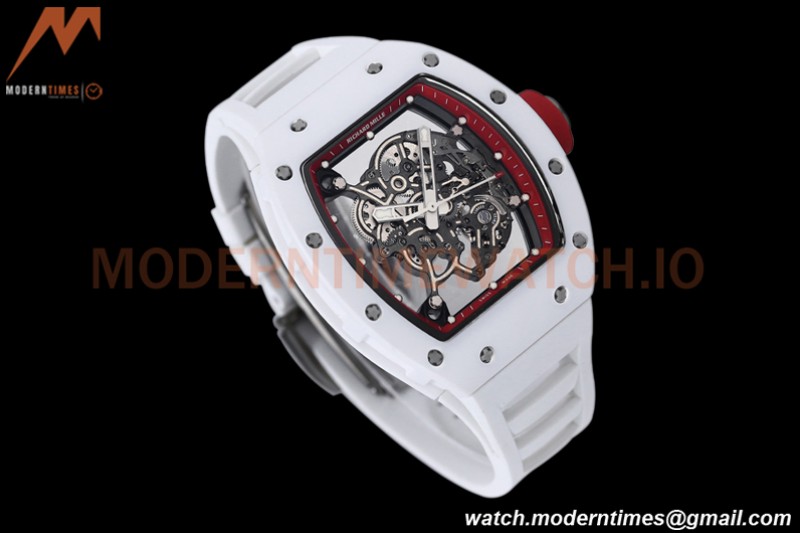 Richard Mille - RM055 Bubba Watson White CER/RU Red Skeleton BBRF RMUL2