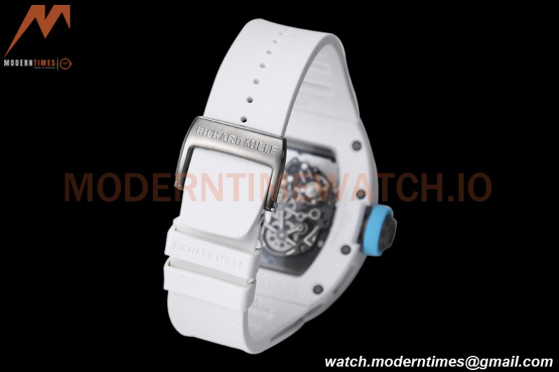 Richard Mille - RM055 Bubba Watson White CER/RU Blue Skeleton BBRF RMUL2