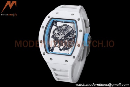Richard Mille - RM055 Bubba Watson White CER/RU Blue Skeleton BBRF RMUL2