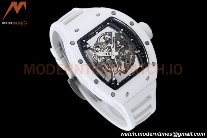Richard Mille - RM055 Bubba Watson White CER/RU Wht/Blk Skeleton BBRF RMUL2