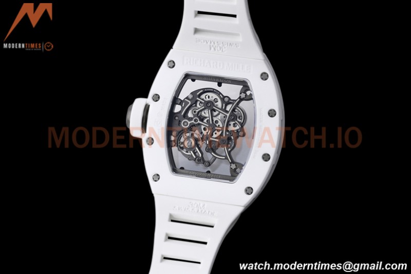 Richard Mille - RM055 Bubba Watson White CER/RU Wht/Blk Skeleton BBRF RMUL2