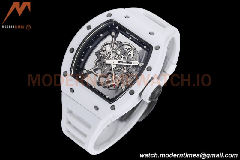 Richard Mille - RM055 Bubba Watson White CER/RU Wht/Blk Skeleton BBRF RMUL2